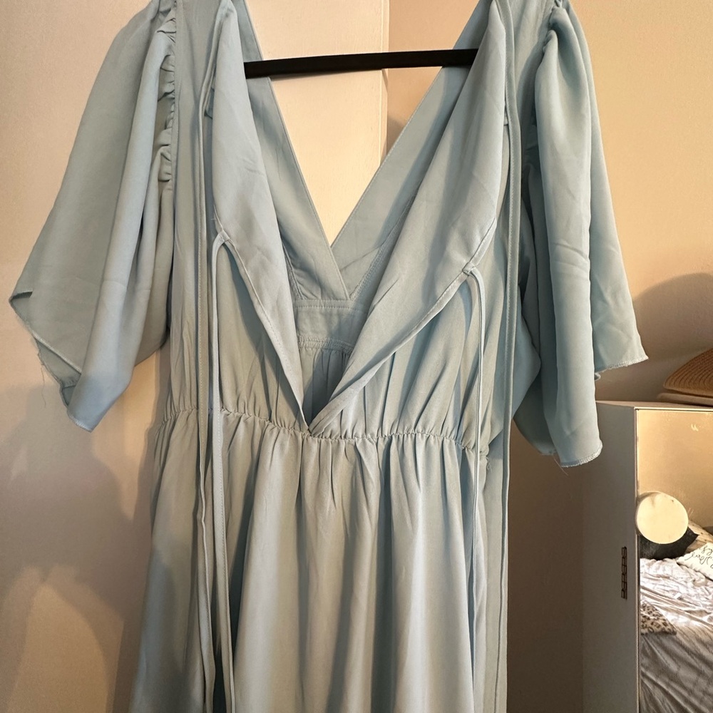 Elegant Light Blue Women's Dress